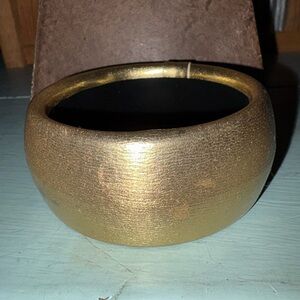 Gold Textured Bangle Bracelet